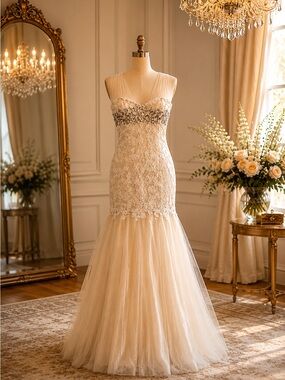 Like New Jovani Ivory Wedding Gown
